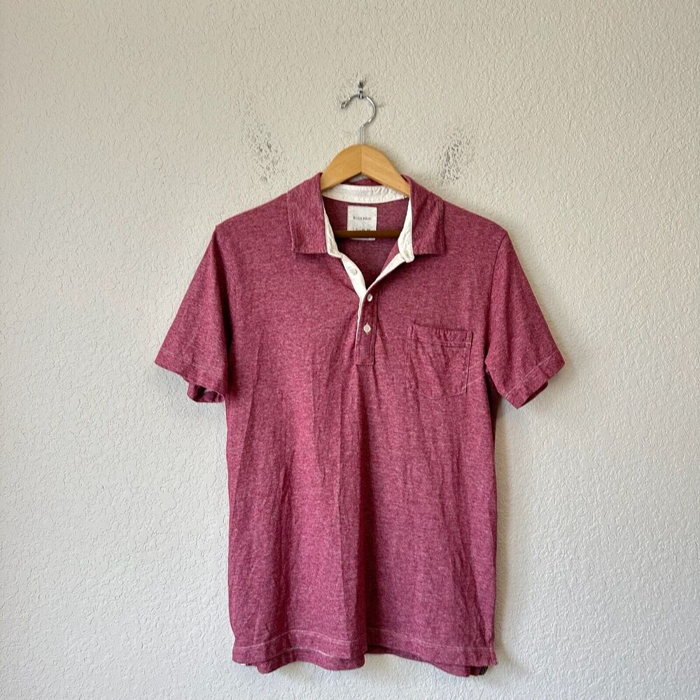 BILLY REID Short Sleeve Polo Shirt w Pocket in Heather Purple